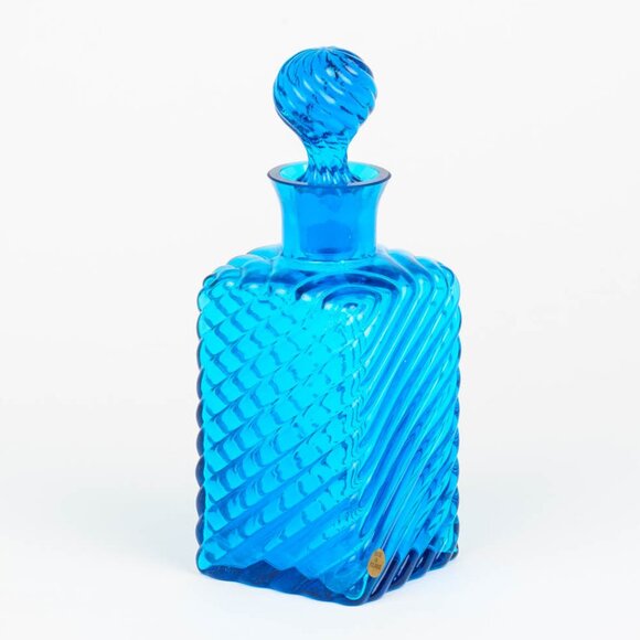 Vintage Other - Vintage Gorgeous Cobalt Blue Decanter est.1960s - Vintage Bar